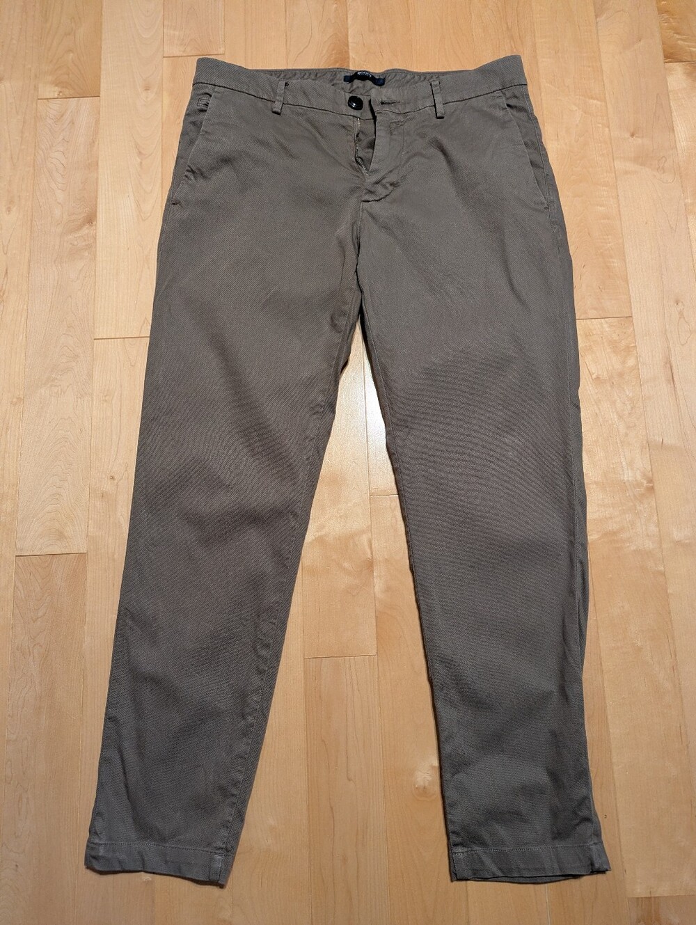 Boggi Milano Classic Straight Chino Pants Brown 32w